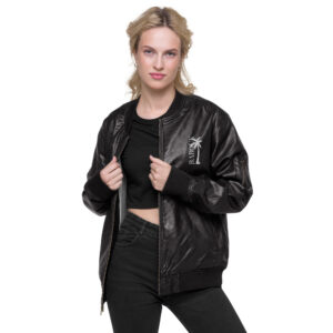 Veste Bomber en cuir